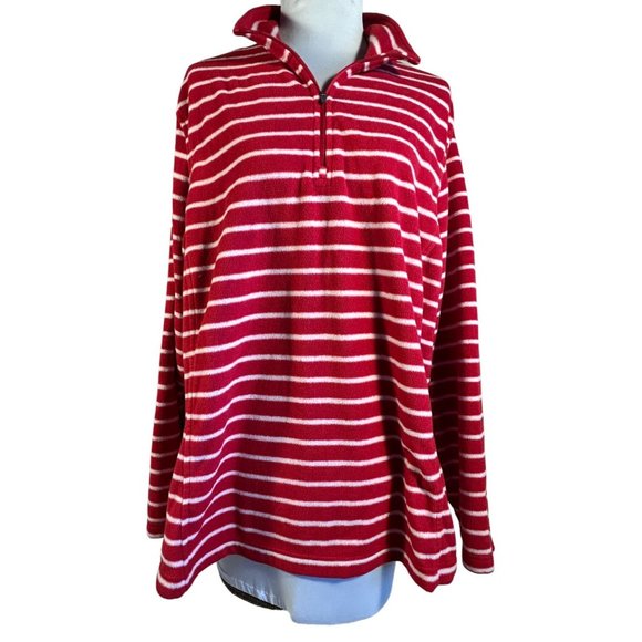 Lands End Sweaters - Lands End 3/4 Zip Pullover Fleece Sweater Women Size 1X